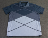 Nike Golf Dri-FIT  Short Sleeve Polo Men&#39;s Size Large Blue Criss Cross P... - £11.82 GBP