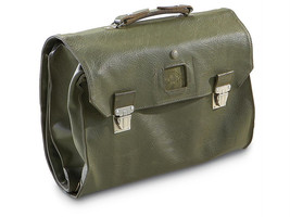 Vintage Swiss army vinyl folding document case briefcase attache waterproof bag - £7.86 GBP