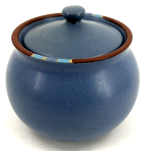 Dansk Mesa Sky Blue Coastal Stoneware Pottery Sugar Bowl &amp; Lid - Portuga... - £15.73 GBP