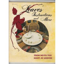 Leaves Instructions and More by Mary Jo Leisure Decorative Painting Book - $9.73