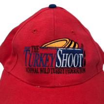 The Turkey Shoot Baseball Hat Cap National Wild Turkey Federation Red Ad... - $10.29