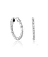 Real Fine 0.45ct Natural Diamond Earrings 18K White Gold G Color VS2 Hook - £1,663.48 GBP