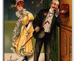 Romance Fumetto Cheating Man Chiamate Moglie Unp Non Usato DB Cartolina U3 - £4.06 GBP
