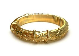 18K Gold Ehering Hochzeit Ring Massiv Einzigartig Gold Ring - £450.94 GBP+