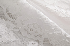 White Off Shoulder Lace Crop Top Bridal Custom Plus Size Retro Style Crop Top image 4