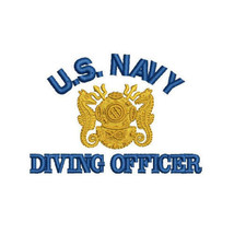 US NAVY Diving Officer Embroidered Polo Shirt - £27.93 GBP+