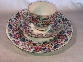 Royal Victoria Sprintime Trio Cup Saucer &amp; Luncheon Plate + Crown Staffordshire - £19.61 GBP