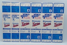 1984 Minnesota Twins Phantom Playoff, World Series Ticket Block 6 - £10.05 GBP