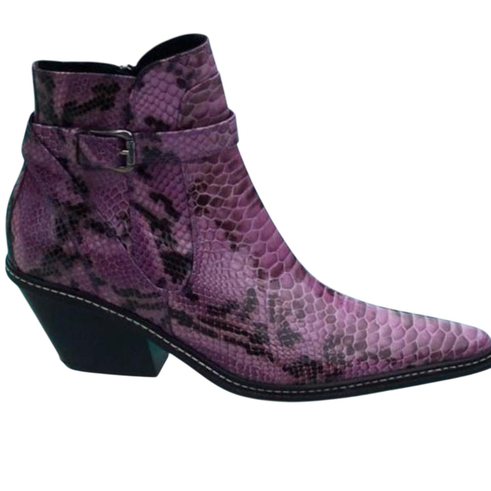 Donald Pliner Western Couture Vino Python Patent Leather Boot Shoe New N... - $210.00