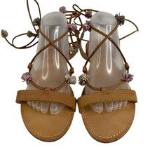 Carlos by Carlos Santana Women&#39;s 10 Brown Gia Lace-Up Sandals Gladiator ... - $23.35