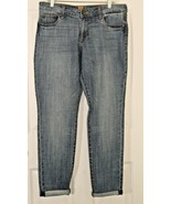 KUT From The Kloth Rolled Cuff Denim Medium Wash Stretched Blue Jeans Wo... - €11,37 EUR