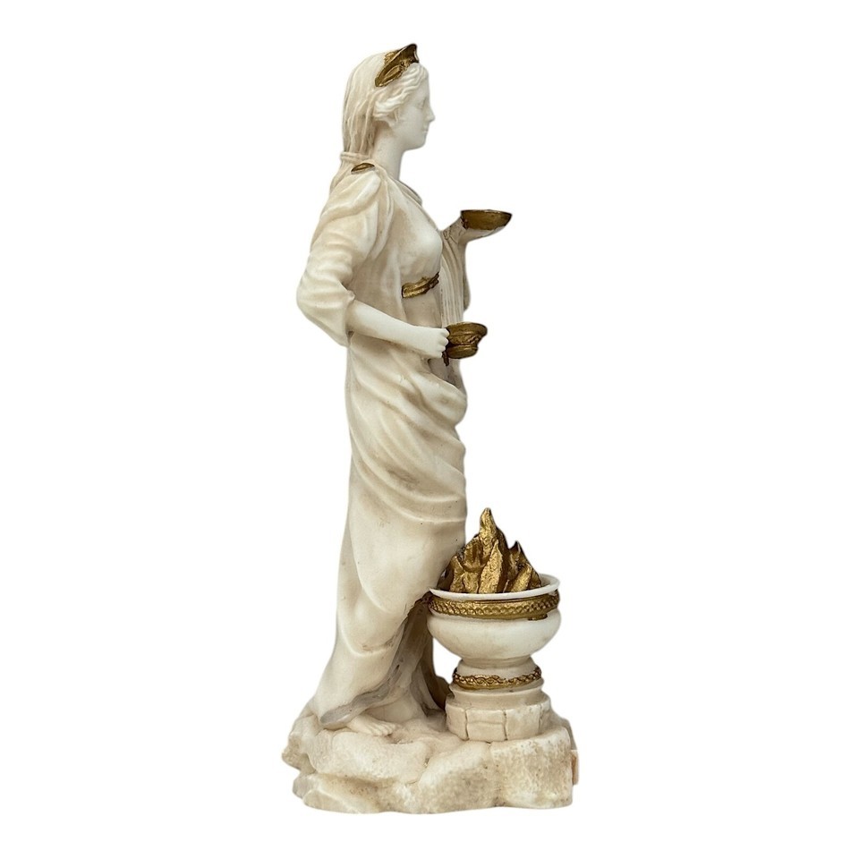 Statua di Hestia, dea della casa e della famiglia - scultura in patina grigia... Item image 7