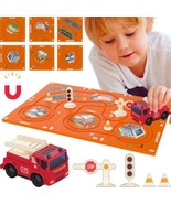 Puzzle Racer Car Track Set - 11-Piece Magnet Race Tracks for Kids 3-5 wi... - $23.95