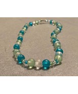 Sea Glass Bead Necklace, Seaglass necklace, Beach glass necklace, Glass ... - $44.27 CAD