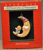Hallmark  Sweet Dreams  Baby &amp; Moon  Keepsake Miniature Ornament - £9.06 GBP
