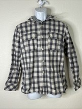 Oakley Mens Size M Plaid Hooded Pocket Button-Up Shirt Long Sleeve - $14.90