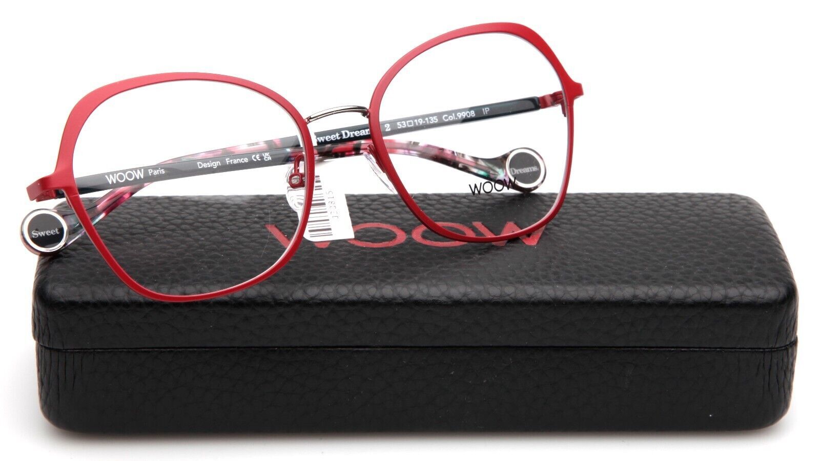Primary image for NEW WOOW Sweet Dreams 2 Col.9908 Red EYEGLASSES FRAME 53-19-135mm B47mm