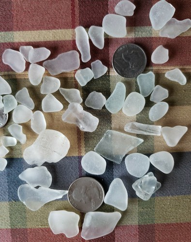 40+ Pieces ~ Genuine Lake Erie Beach Glass ~ Surf Tumbled ~ Frosted Color (128) Item image 6
