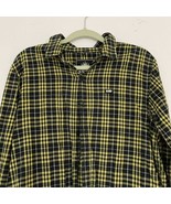 LRG Medium Black Yellow Plaid Button Down - $40.34 CAD