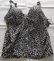 Island Escape Full Bust Support U/W Black Swimwear Top Size 12 - £14.67 GBP