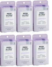 Voesh Pedi In A Box Deluxe 4 Step Pedicure - Lavender Relieve (Pack Of 6) - $39.90