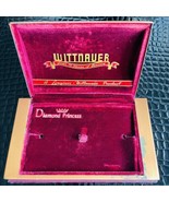 Vintage Longines Wittnauer Diamond Princess Red Velvet Lining Watch Box ... - £36.65 GBP