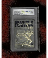 DSZS1996 23kt gold wcg10 mickey mantle yankee #7/limited edition basebal... - £17.55 GBP