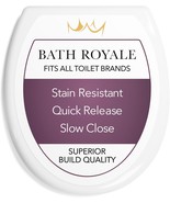 Toilet Seat Round Executive Series Br500-00 By Bath Royale Is White, Slo... - $106.96 CAD