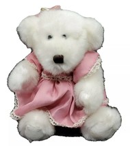 Dan Dee Collector’s Choice White Teddy Bear Girl With Pink Dress 10” - £9.32 GBP