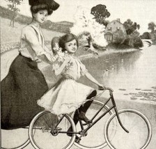1904 Pope Manufacturing Bicycle Victorian Family Advertisement 6.25 x 4.75&quot; - £23.53 GBP