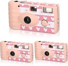 Simple Color Film Camera With Flash Disposable Cameras 3 Pack - One Time Camera - £44.83 GBP