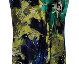 Jones New York Womens Size 4 Dress Green Blue Faux Wrap Knit Lined - £11.08 GBP