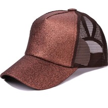 Open Horsetail Women&#39;s Hat Glitt Gauze Baseball Cap Leisure Sports Sunscreen Cap - £7.71 GBP