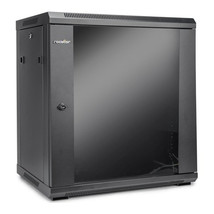 Rocstor Y10E003-B1 Solidrack 12U Rack Enclosure Tempered Glass WINDOW-BLACK - £275.19 GBP