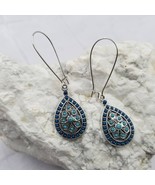 Boho Turquoise Beads Teardrop Dangle Earrings - $13.86