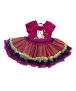 Bonnie Baby Girls Infant Baby Size 18 months Tutu Dress Pink Purple Yell... - $25.74