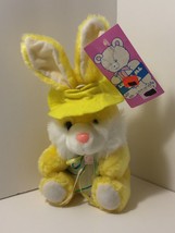 Yellow Easter Bunny Rabbit Stuffed Animal Toy Plush Soft Things K.B. Bros Inc NY - £5.34 GBP