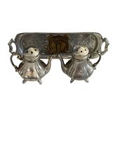 Vintage New York Souvenir Salt &amp; Pepper Set with Tray Japan Mid Century ... - $21.60