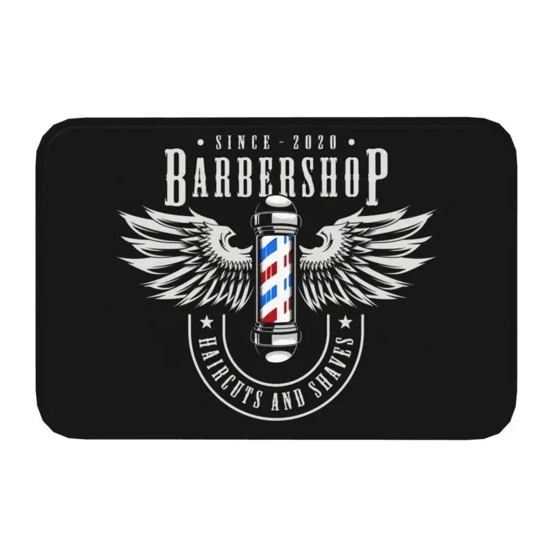 Barbershop Wings Logo Doormat Non-Slip Floor Door Mats Barber Shop Rug C... - $15.99