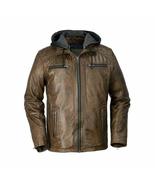 Mens Biker Leather Jacket Slim Fit Men Motorcycle Real Lambskin Coat - £128.61 GBP