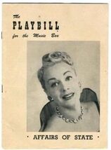 Playbill Affairs of State 1952 June Havoc Barbara O'Neil  - $13.86