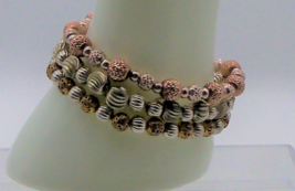 3 Handmade Metal Bead Bracelets - £5.57 GBP