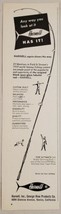 1960 Print Ad Harnell Black Spun Glass Tubular Fishing Rods Venice,California - £9.31 GBP