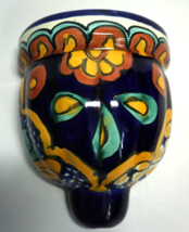 Vintage Talavera Planter Wall Sconce Traditional Retro Mexican Art Pottery - £25.20 GBP