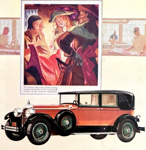 Primary image for Packard 1927 All Weather Town Car Advertisement Automobilia Lithograph HM1C