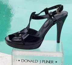 Donald Pliner Couture Patent Leather Shoe T Strap Platform Signature New 10 $285 - £100.85 GBP