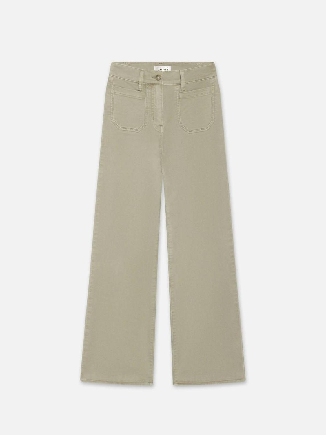 Frame Le Slim Palazzo Modernist Pocket Pant Thyme - $227.00