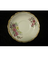 Pretty Vintage Saucer with Pink Flowers and Gold Rim - $32.60 CAD