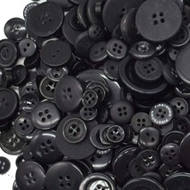 50 Resin Buttons Colorful Black Jewelry Making Sewing Supplies Assorted Lot - $6.92