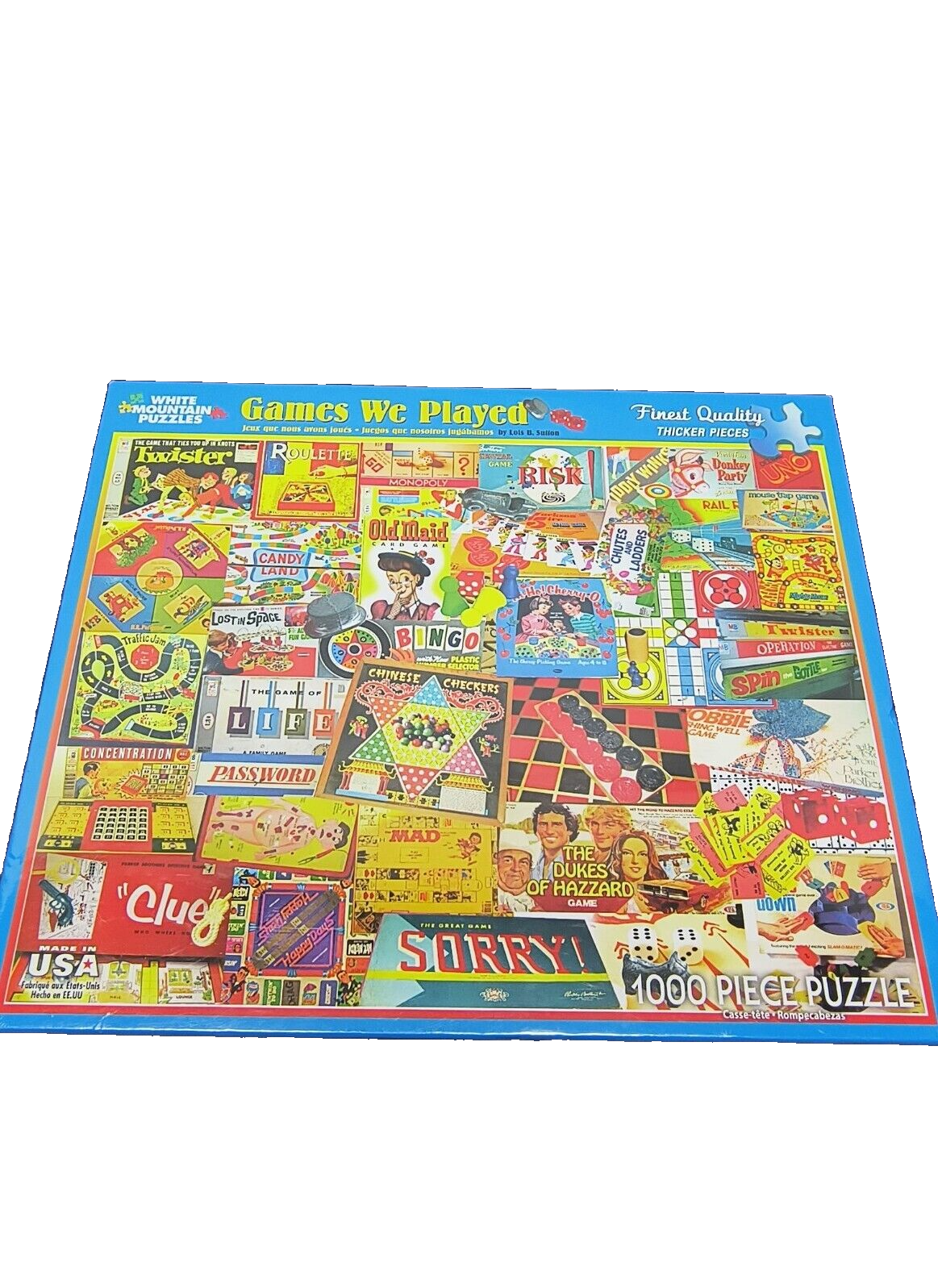 Puzzle Jigsaw White Mountain 1000 Pieces Jigsaw Puzzle -  Games We Played - $10.99